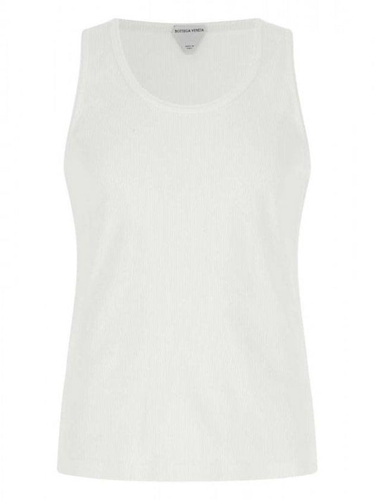 Bottega Veneta Men's Stretch Cotton Sleeveless Chalk