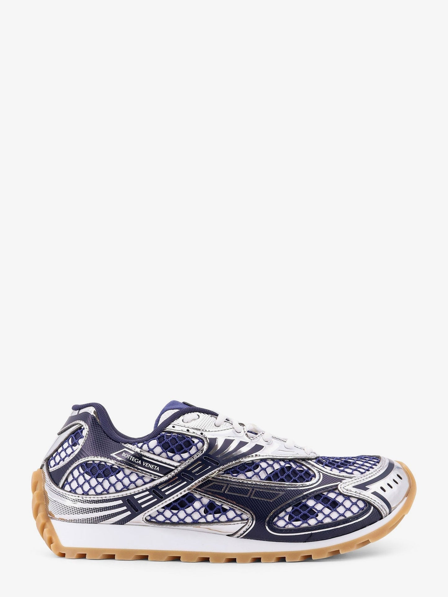 Bottega Veneta Men Orbit Mesh And Leather Sneakers