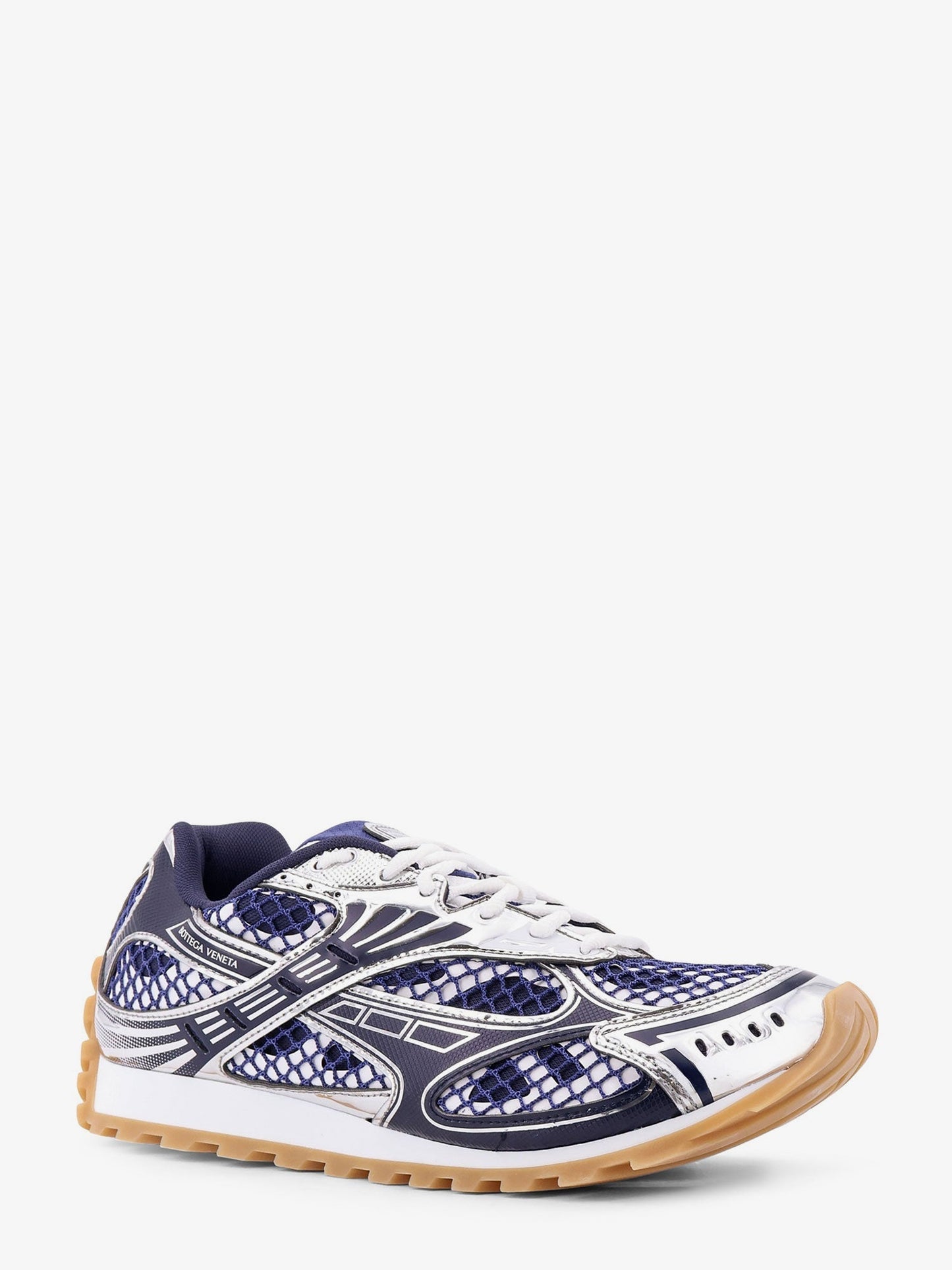 Bottega Veneta Men Orbit Mesh And Leather Sneakers