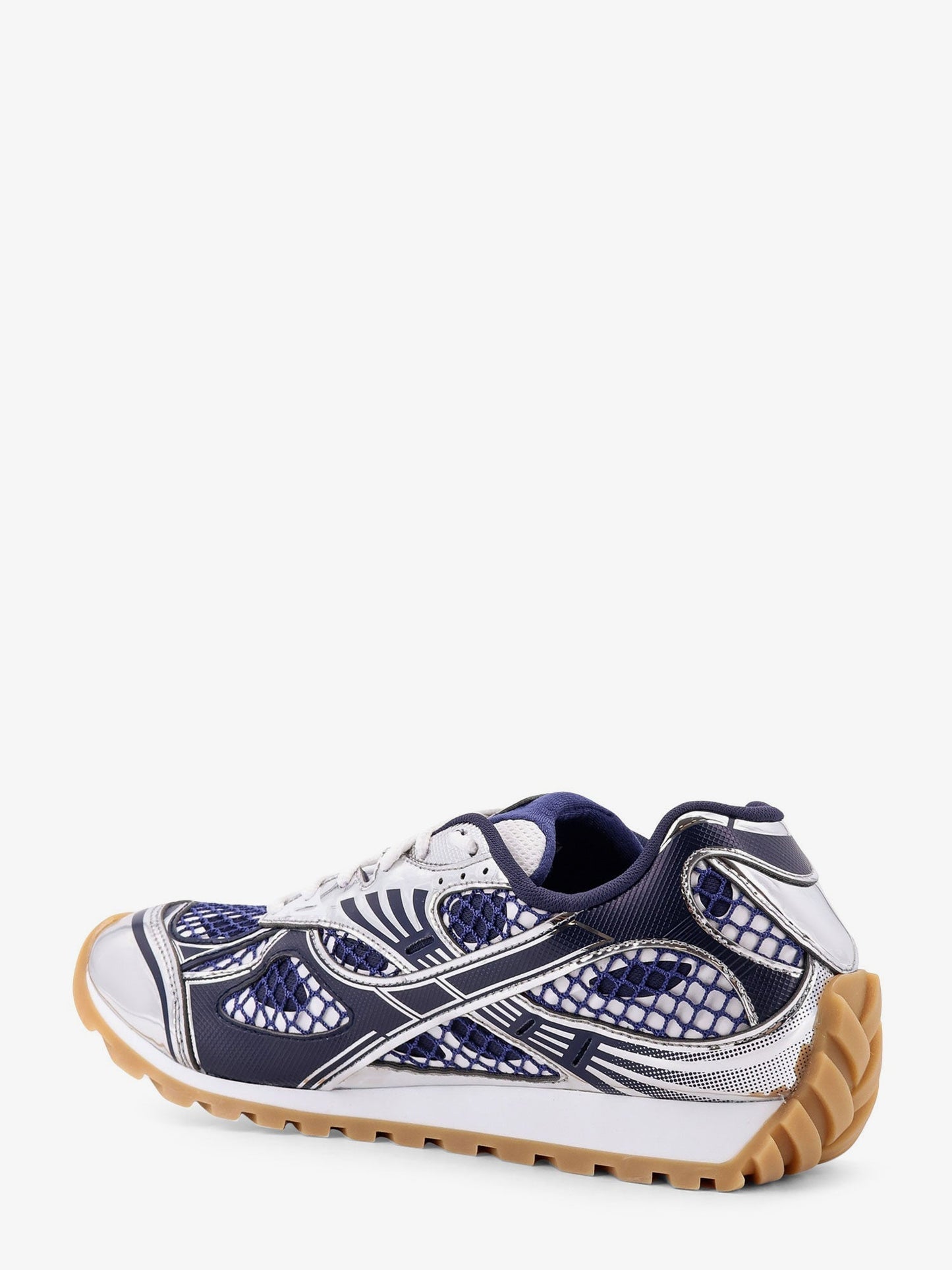 Bottega Veneta Men Orbit Mesh And Leather Sneakers