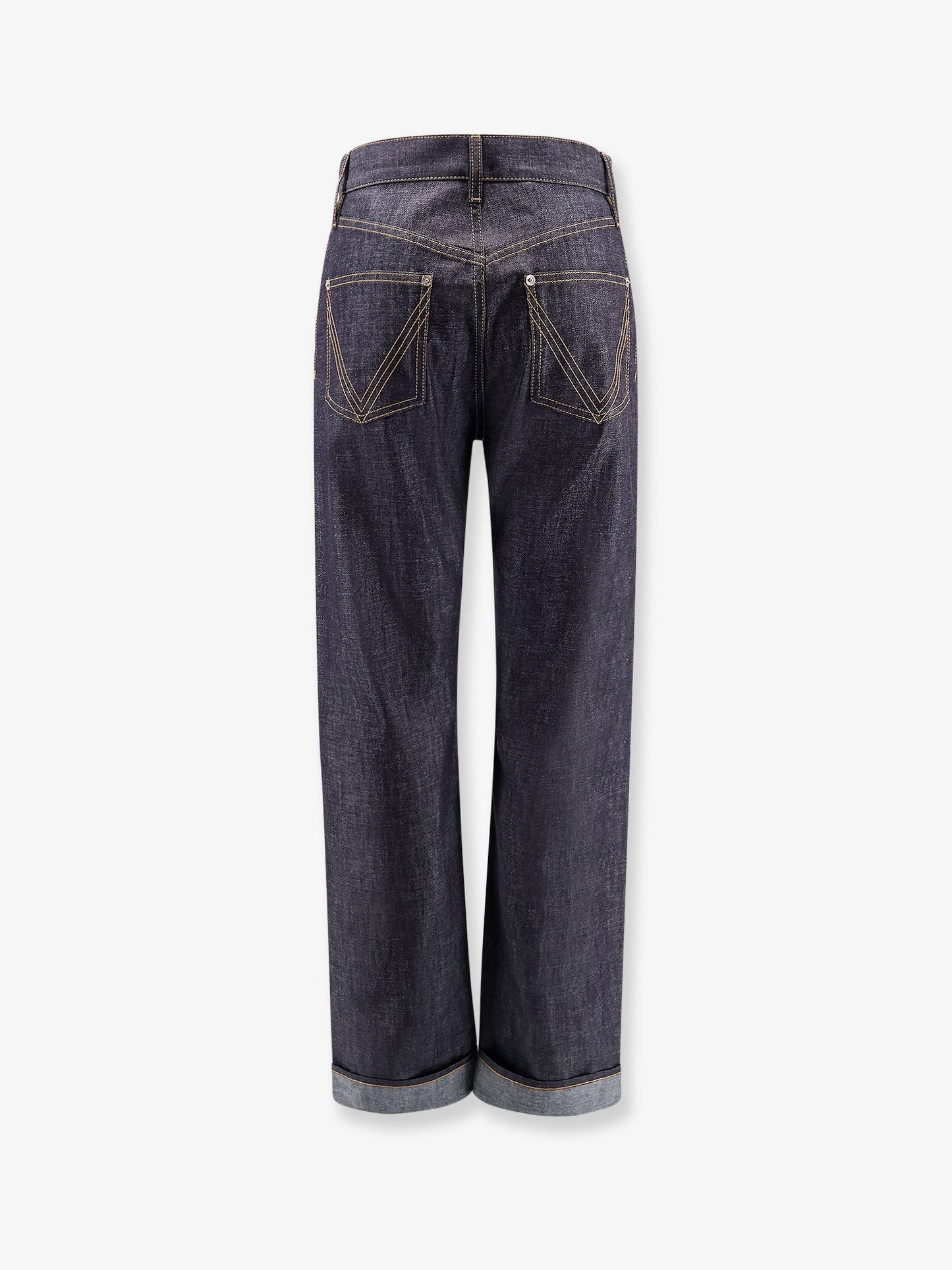 Bottega Veneta Women Turned Up Jeans With Straight Leg