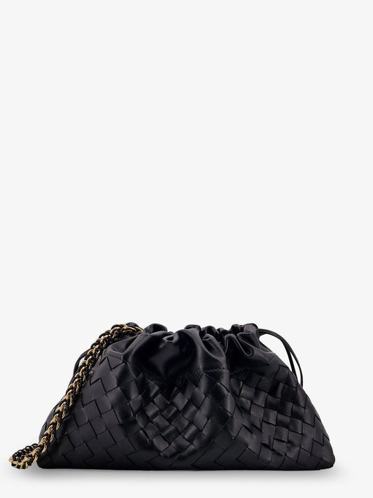 Bottega Veneta Women Leather Dustbag Clutch With Intrecciato Motif