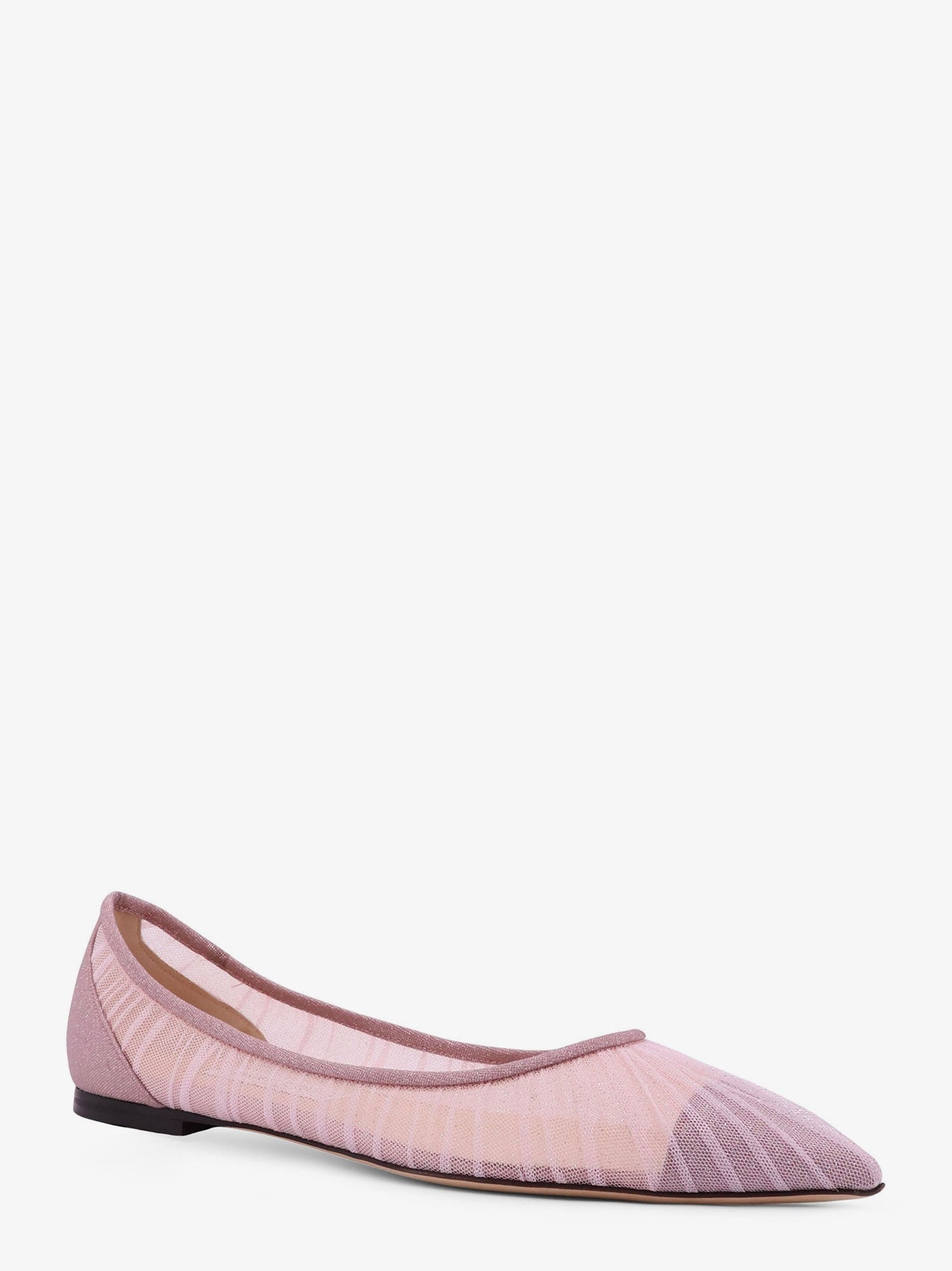 Jimmy Choo Women Love Flat Glittered Tulle Ballerinas