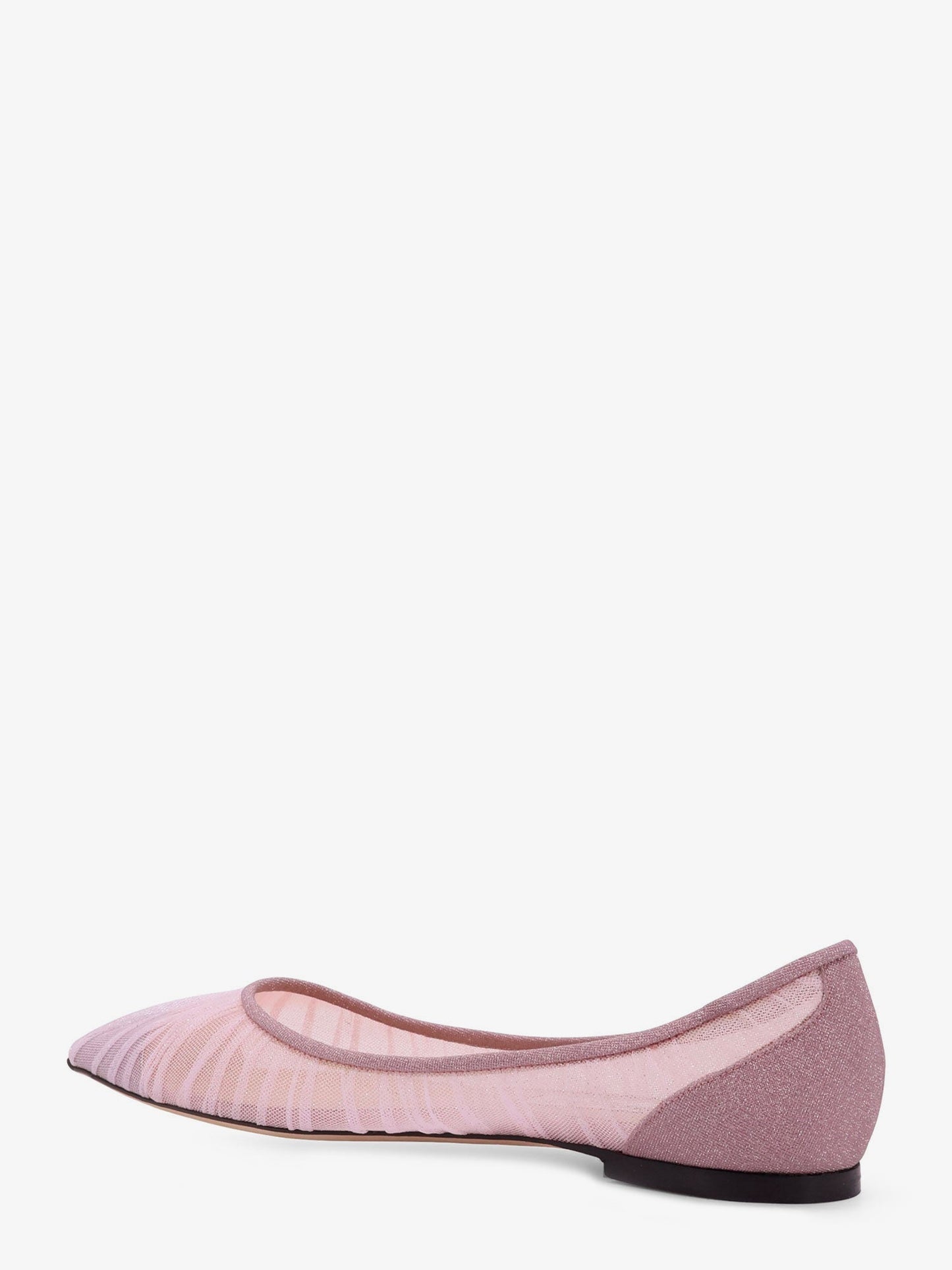 Jimmy Choo Women Love Flat Glittered Tulle Ballerinas