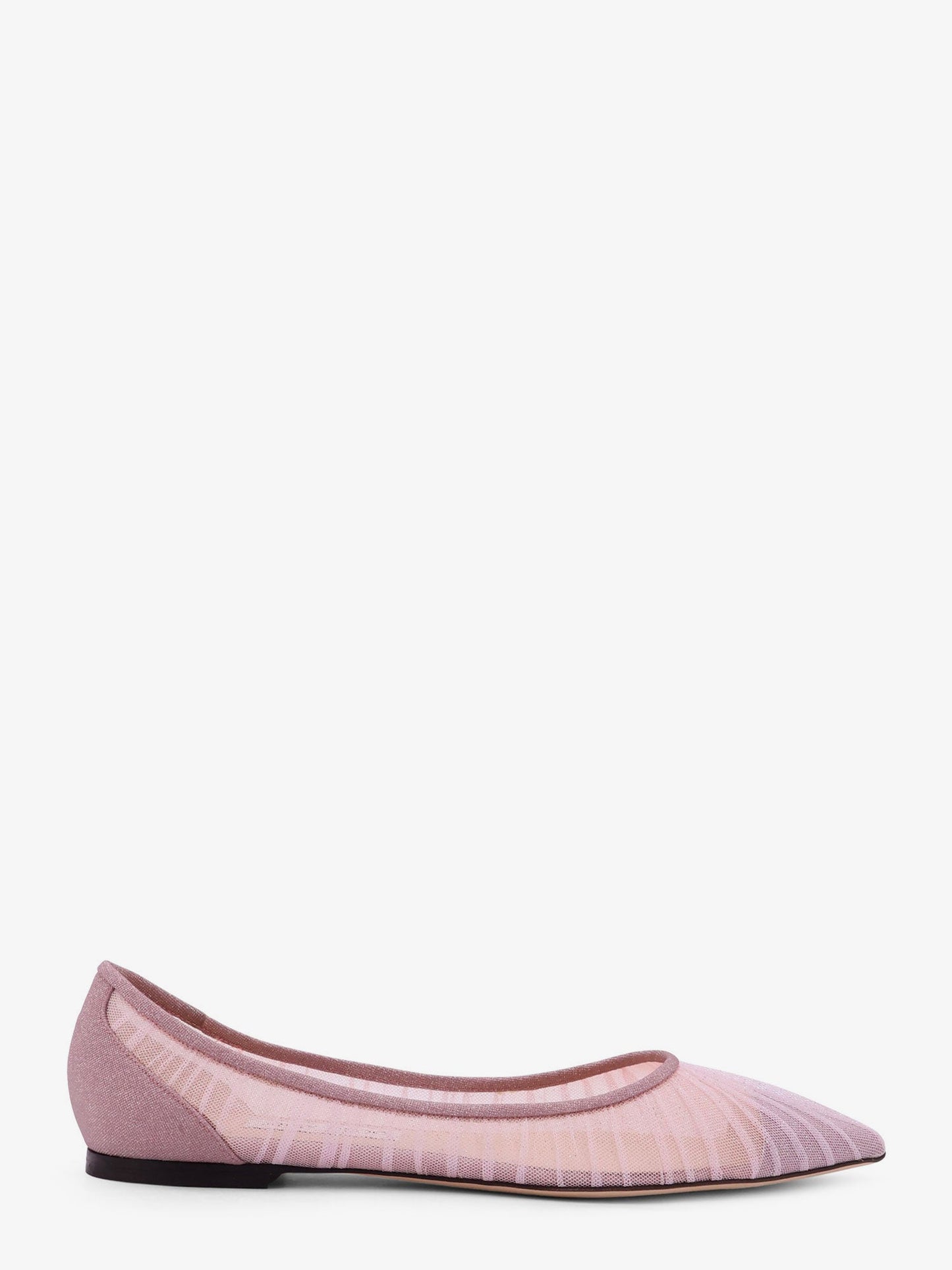 Jimmy Choo Women Love Flat Glittered Tulle Ballerinas