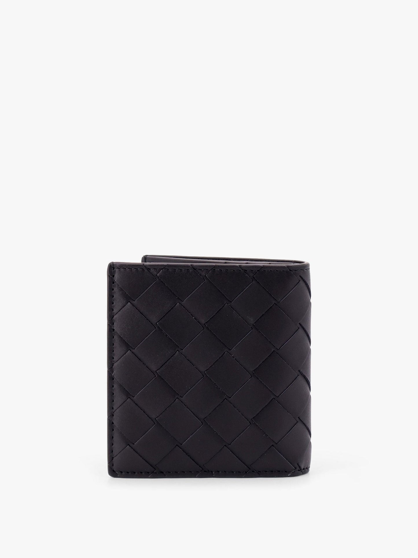 Bottega Veneta Men Leather Wallet With Intrecciato Motif