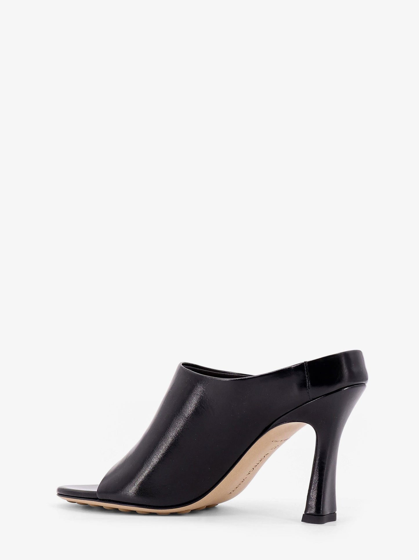 Bottega Veneta Women Rana Leather Mule With Heel