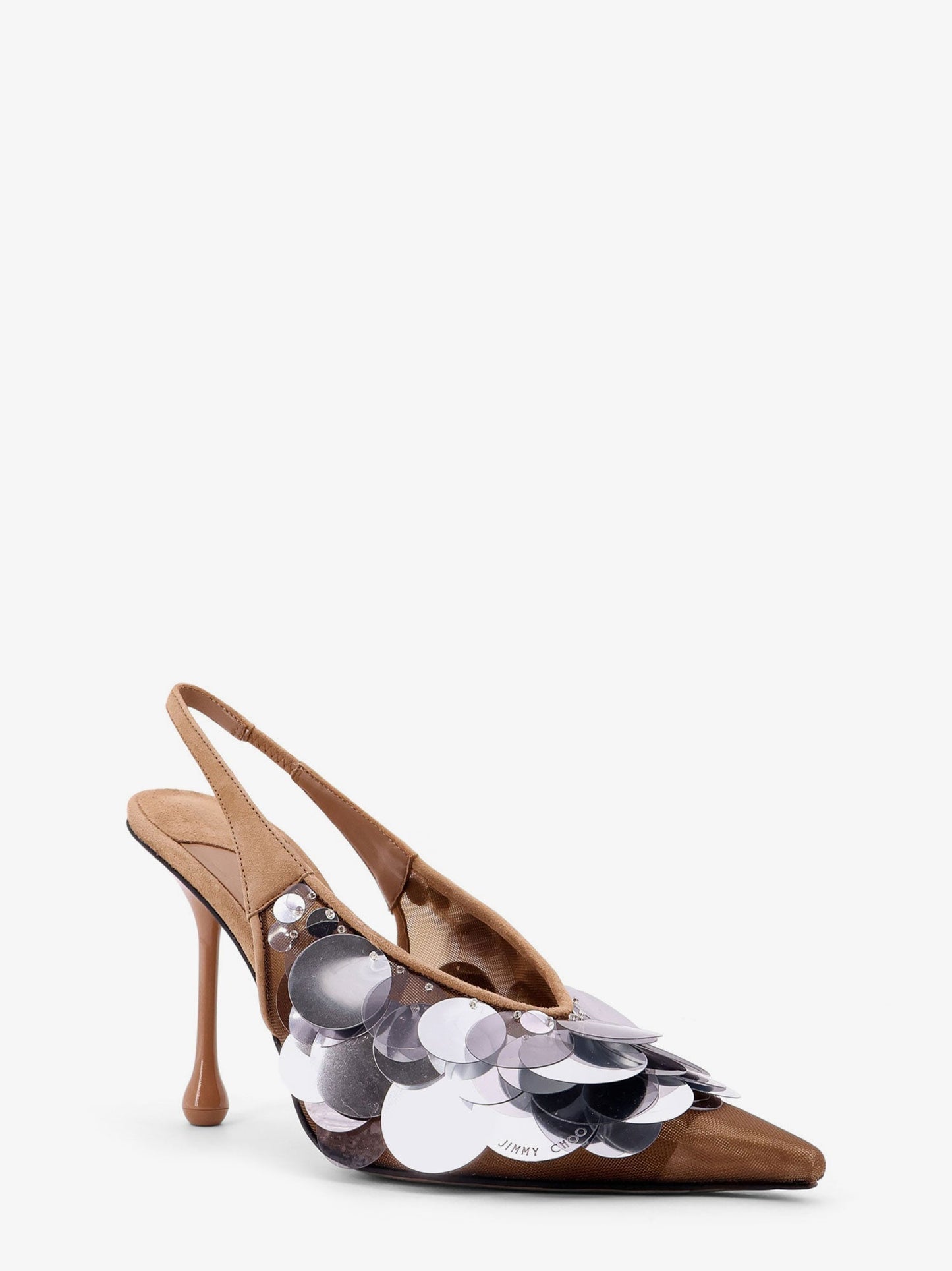Jimmy Choo Women Isa 95 Mesh And Sequins Slingback Dã©Colletã©