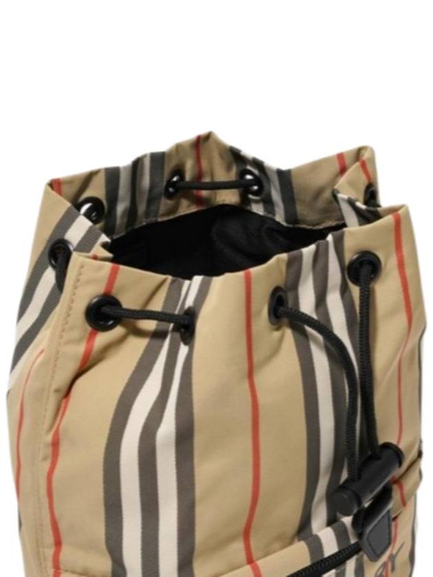 Burberry Icon Stripe Econyl Drawcord Bucket Bag Archive Beige