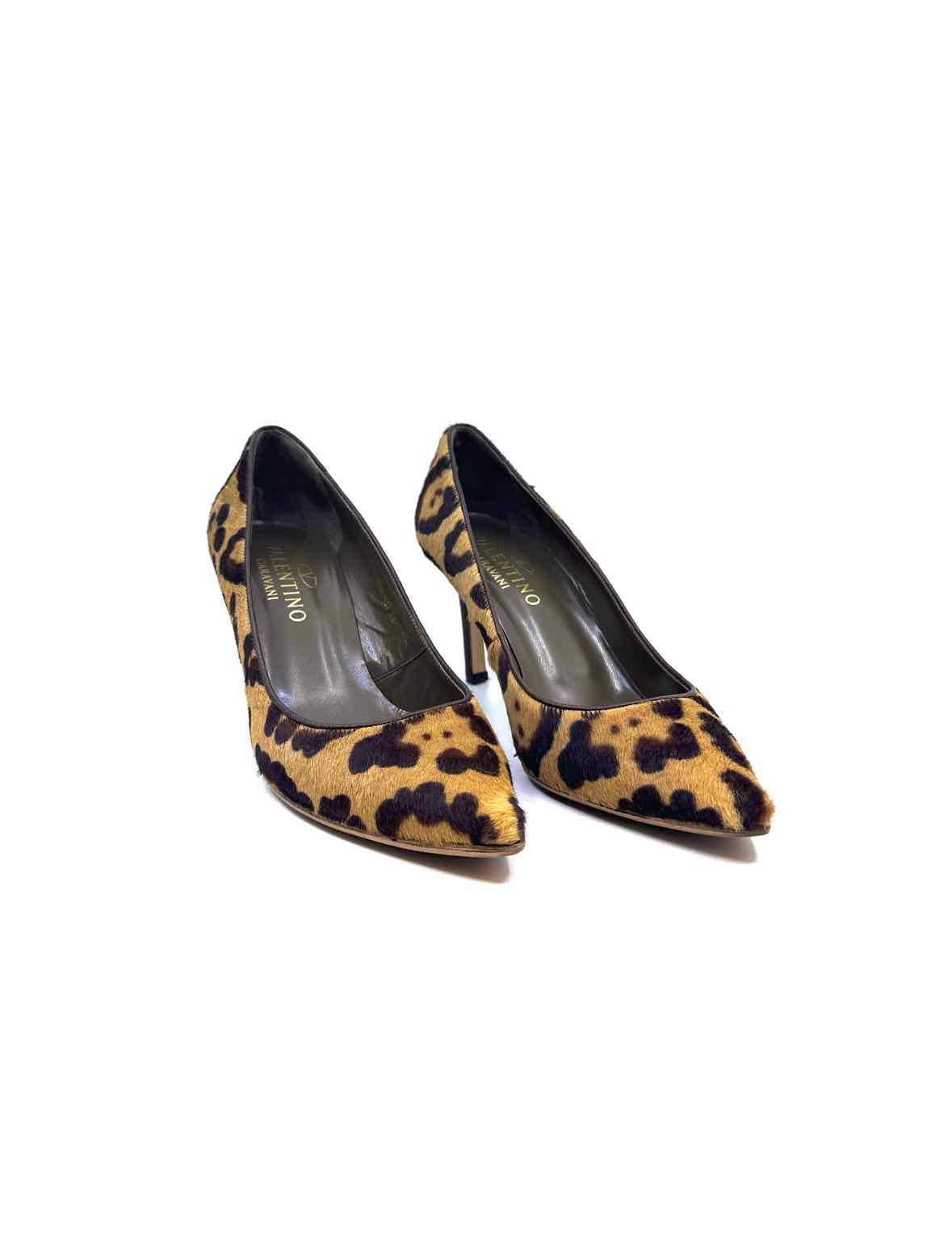 VALENTINO Size 9 Brown PONY HAIR Cheetah print Pumps