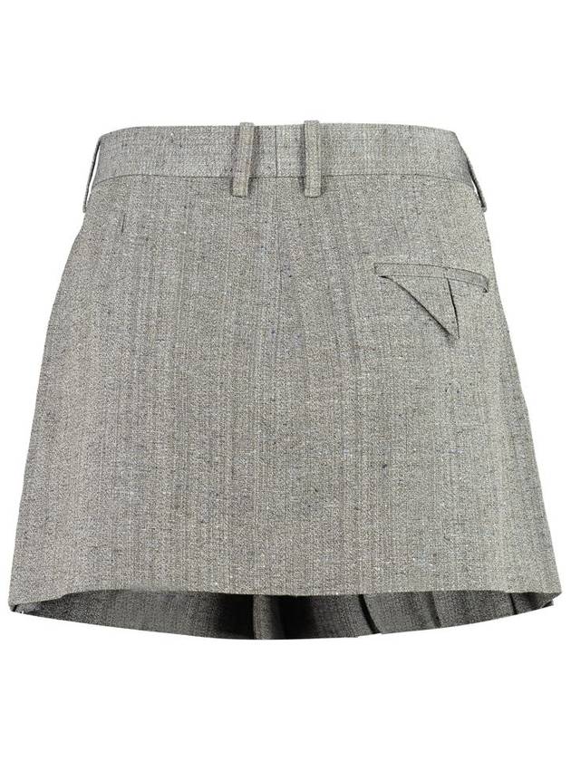 Bottega Veneta Women's Mini Pleated Skirt Beige