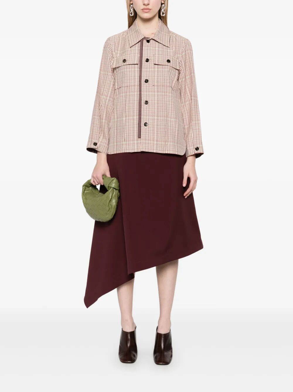 Bottega Veneta Women Check Viscose Shirt