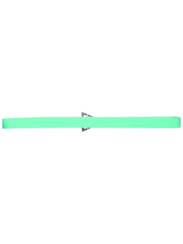 Bottega Veneta Triangle Buckle Rubber Belt Parakeet