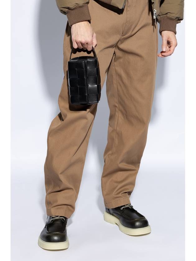 Bottega Veneta Cassette Travel Calfskin Pouch Bag Black