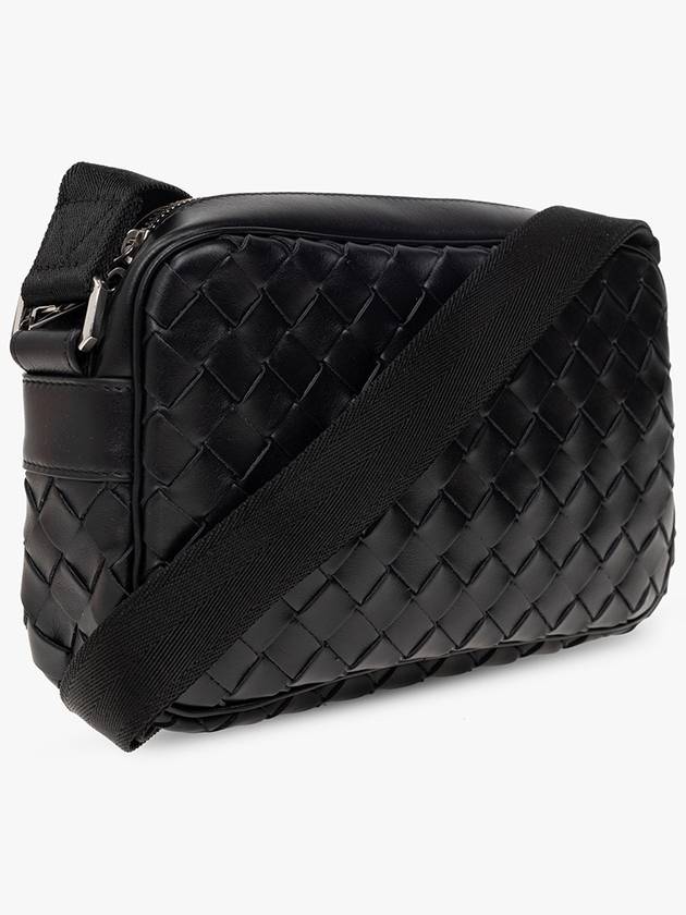 Bottega Veneta Classic Intrecciato Small Camera Cross Bag Black