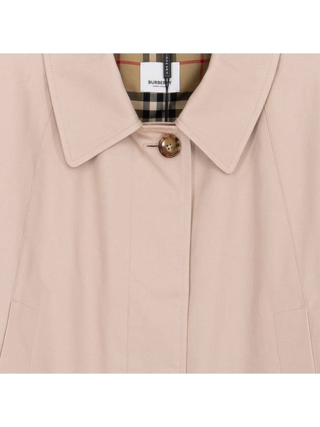 Burberry Pocket Button Gabardine Cotton Single Coat Beige