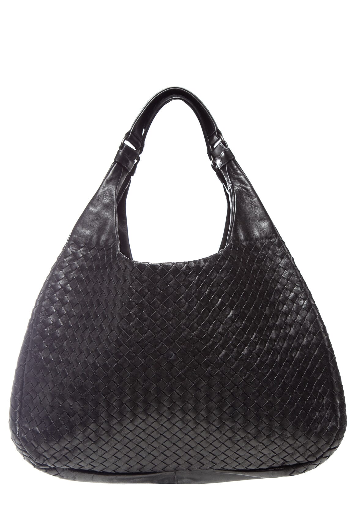 Bottega Veneta Black Intrecciato Large Campana Handbag