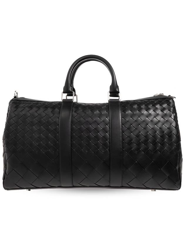 Bottega Veneta Bottega Veneta Duffel Bag With Intrecciato Weave, Men's, Black