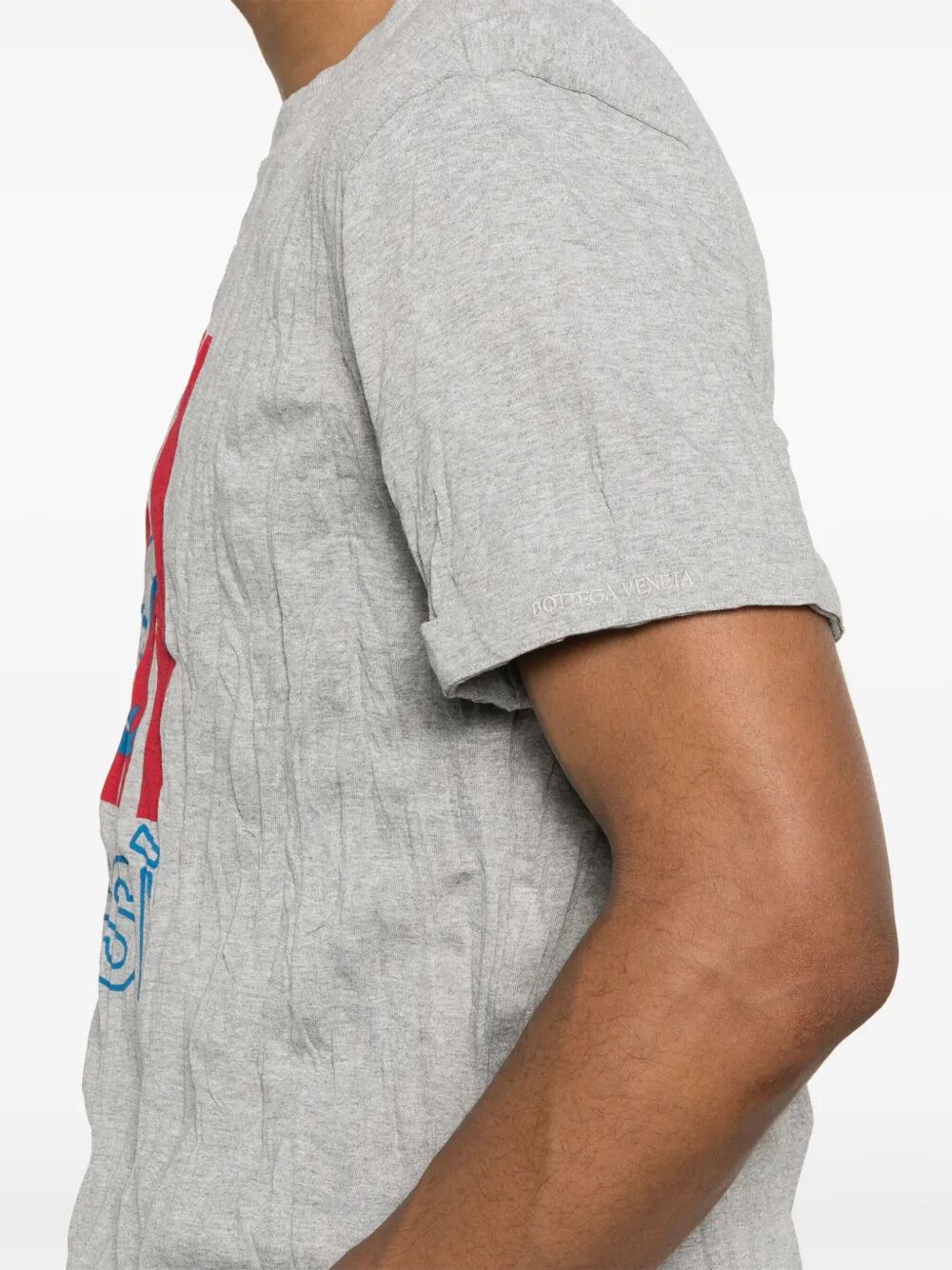 Bottega Veneta Men Graphic Rabbit-Print Crushed Cotton Jersey T-Shirt