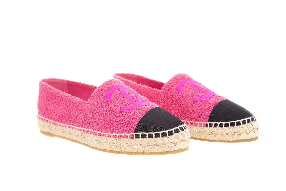 Chanel Hot Pink Tweed Espadrille SZ 40