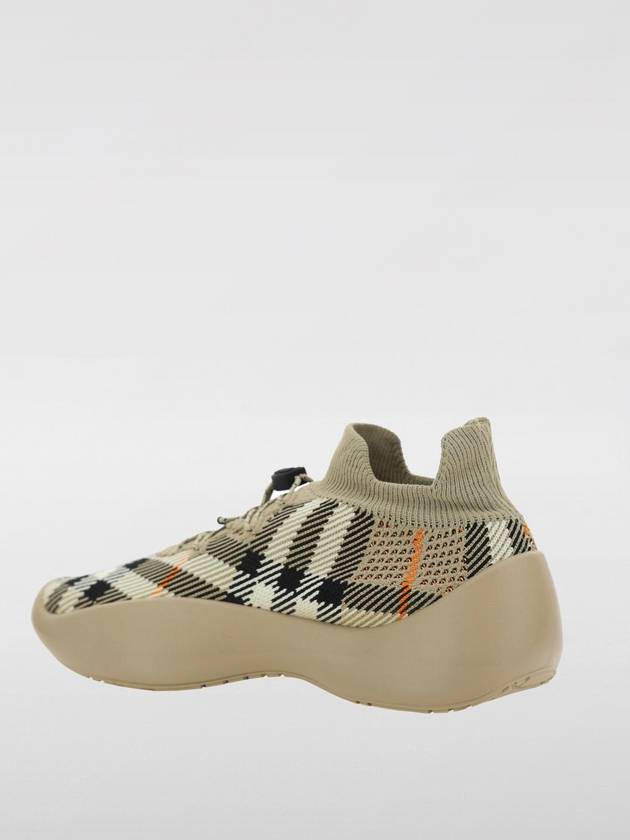 Burberry Neptune Check Knit Low Top Sneakers Sand