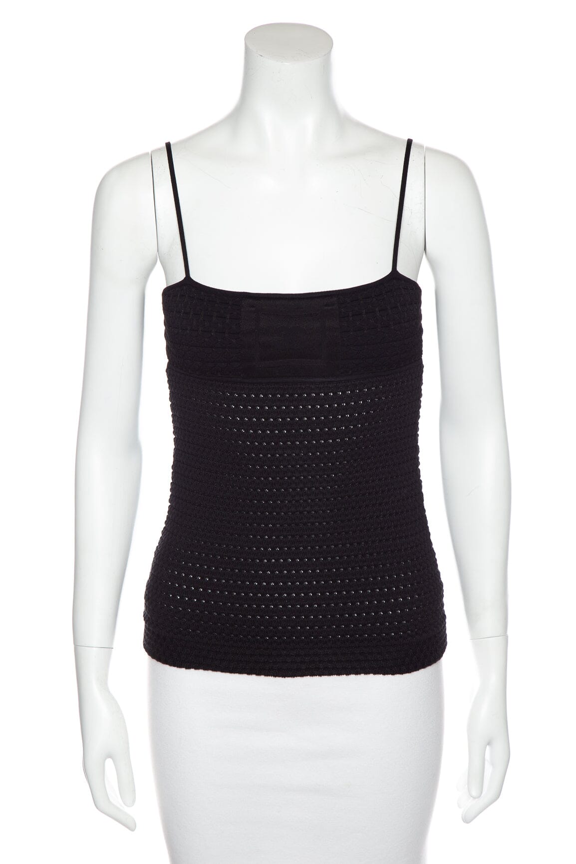 Chanel Black Thick Knit Tank SZ N/A