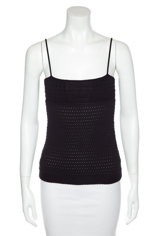 Chanel Black Thick Knit Tank SZ N/A