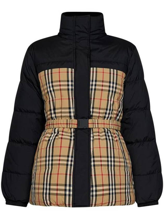 Burberry Check Reversible Down Padding Beige Black