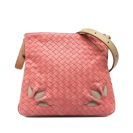 Pink Bottega Veneta Intrecciato Crossbody