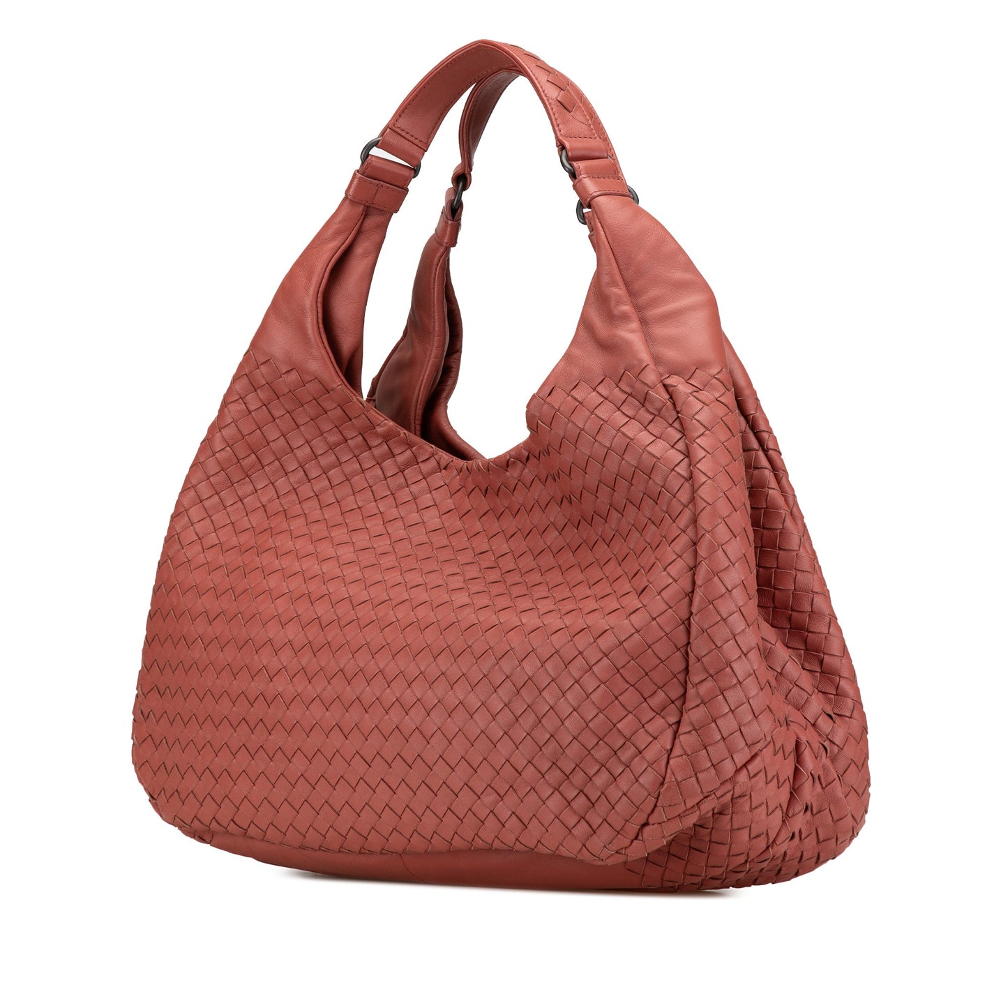 Red Bottega Veneta Large Nappa Intrecciato Campana Hobo Bag