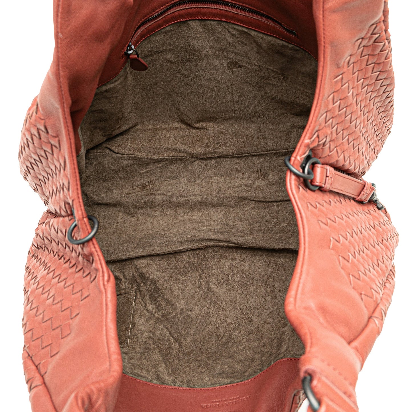 Red Bottega Veneta Large Nappa Intrecciato Campana Hobo Bag