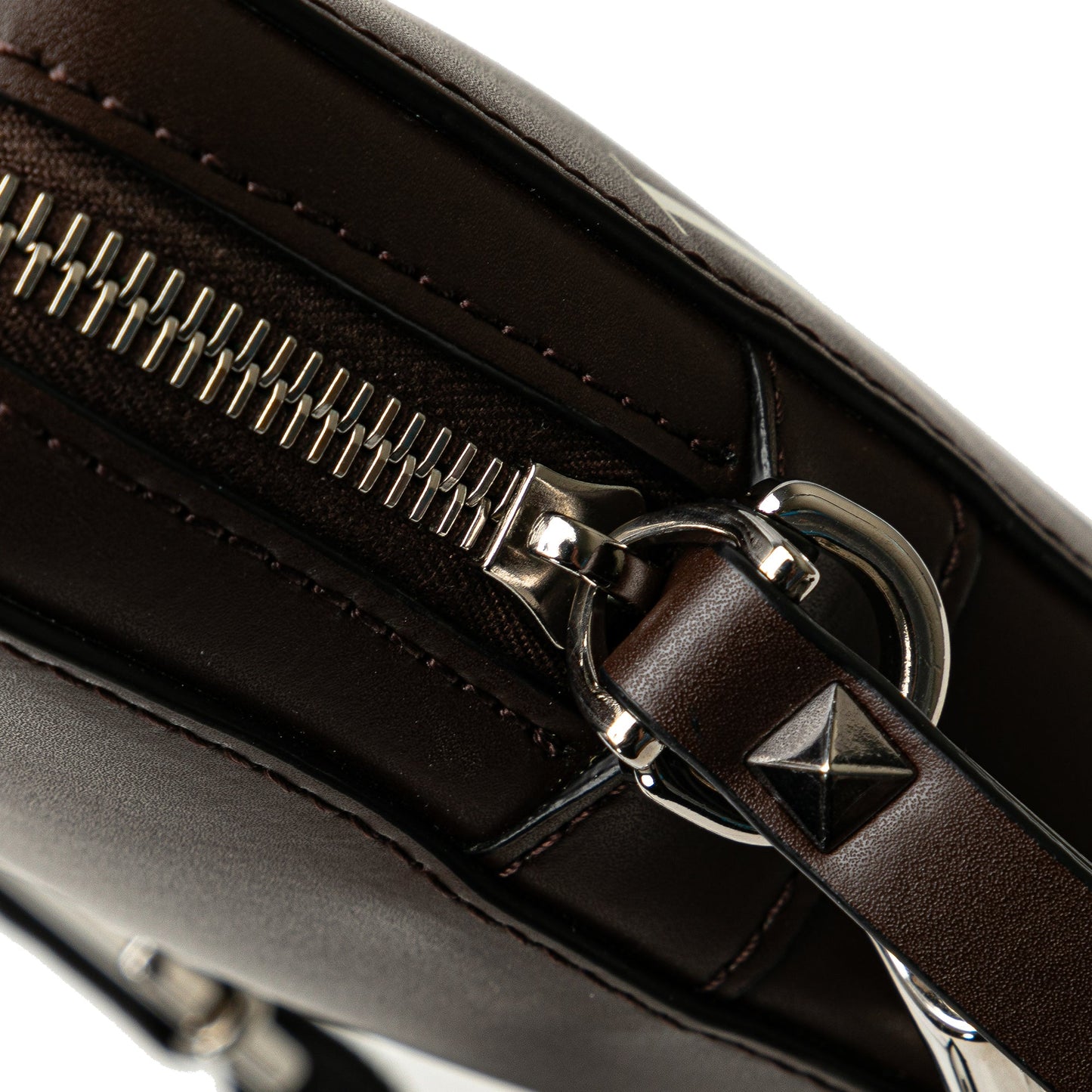 Brown Valentino Small Leather VLTN Crossbody