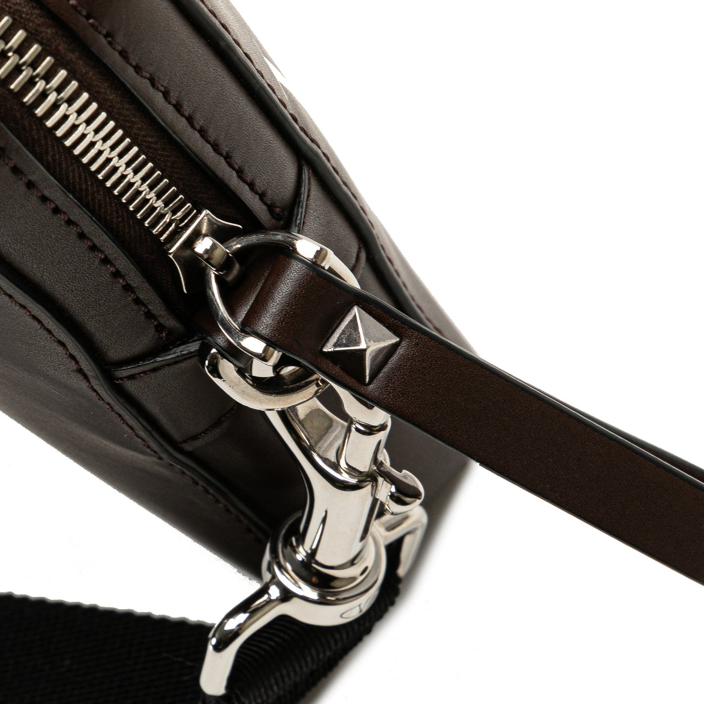 Brown Valentino Small Leather VLTN Crossbody