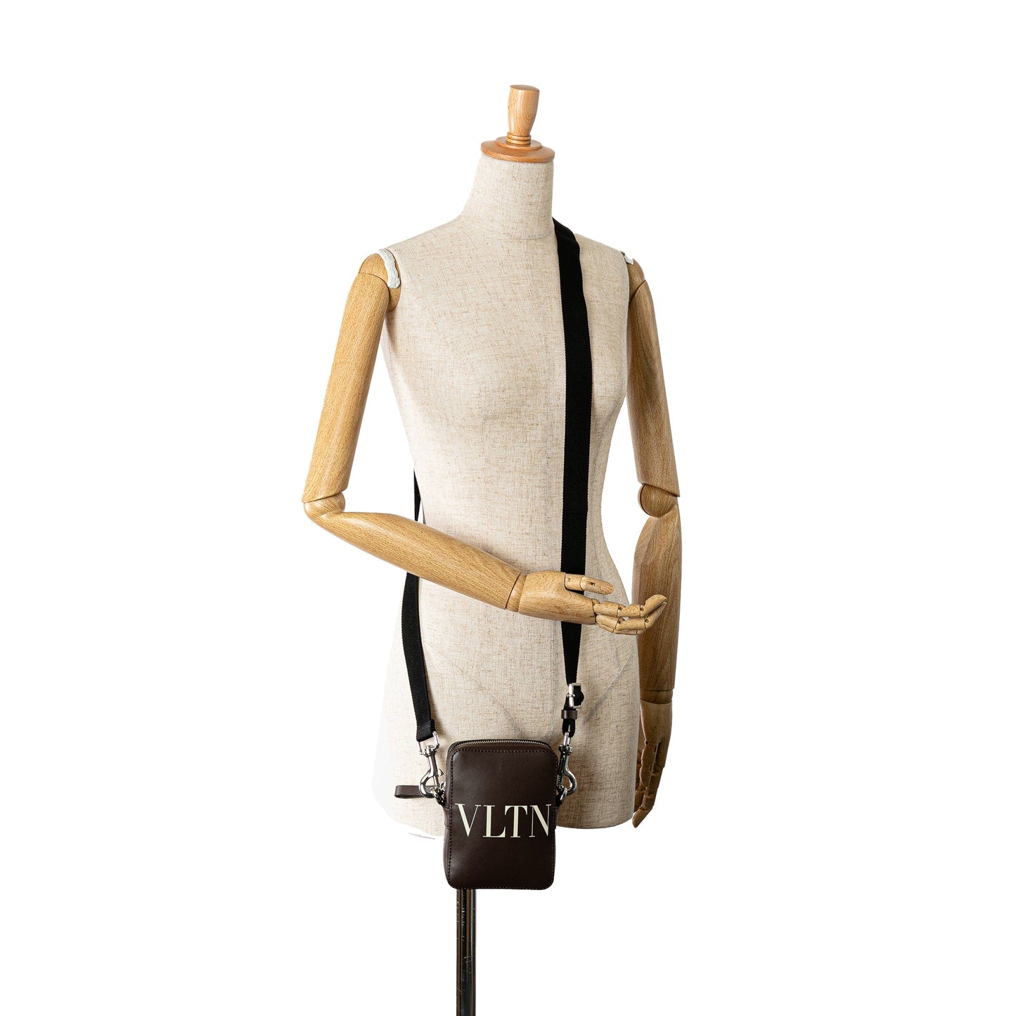 Brown Valentino Small Leather VLTN Crossbody