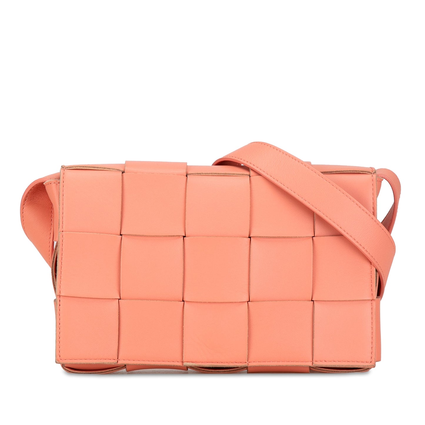 Pink Bottega Veneta Nappa Intrecciato Cassette Crossbody