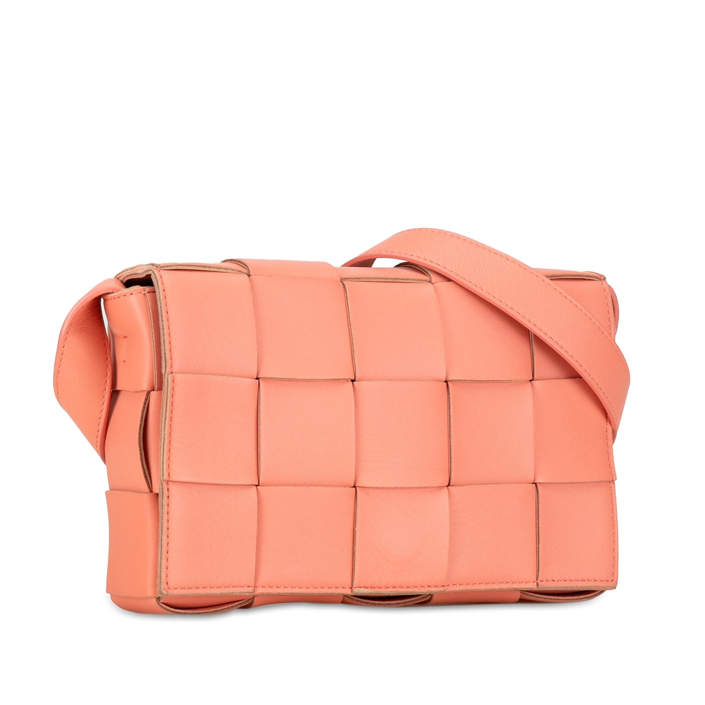 Pink Bottega Veneta Nappa Intrecciato Cassette Crossbody