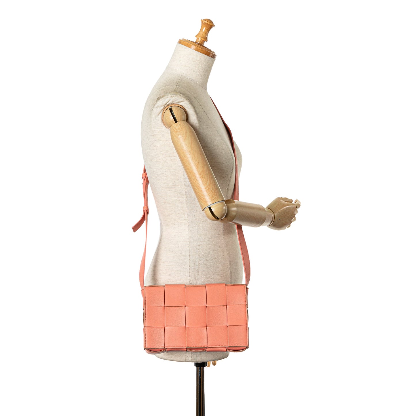 Pink Bottega Veneta Nappa Intrecciato Cassette Crossbody