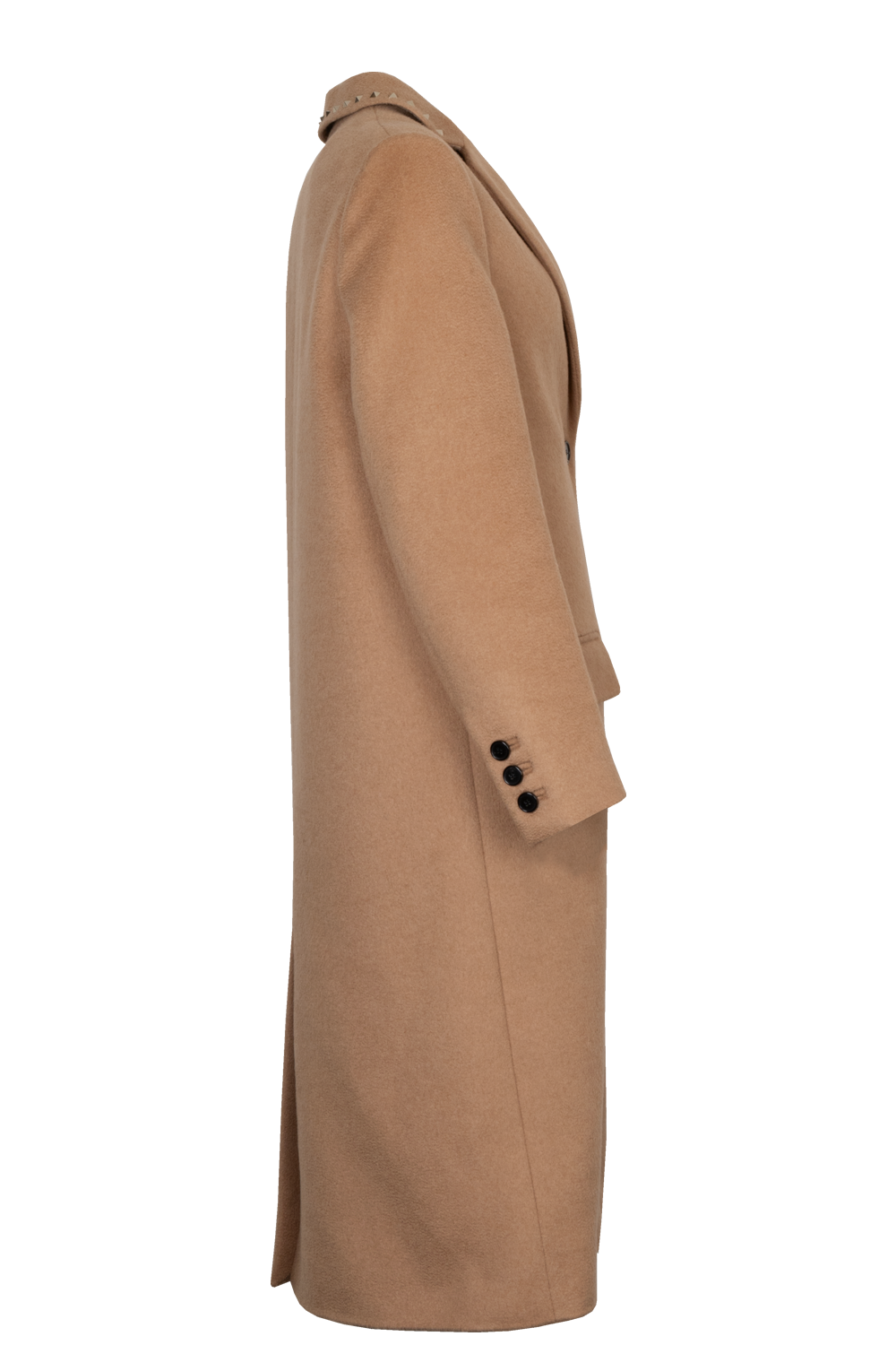 VALENTINO Rockstuds Coat Camel Hair Beige