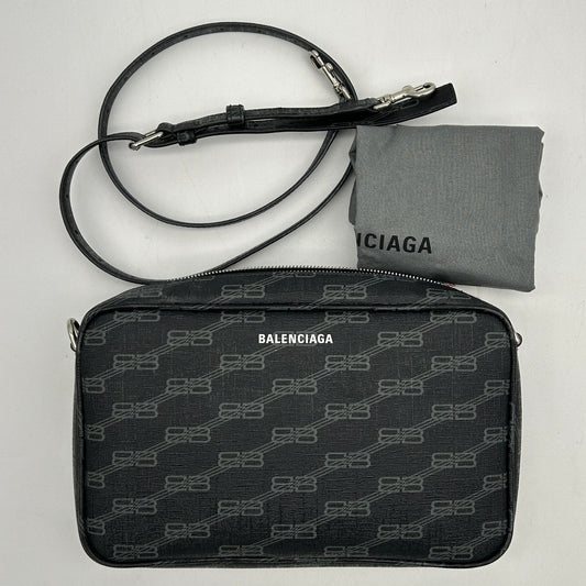 BALENCIAGA BB Monogram Signature Medium Camera Shoulder Bag 2120700132264