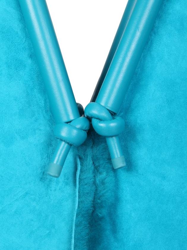 Bottega Veneta Bowlster Reversible Shearling Tote Bag Blue