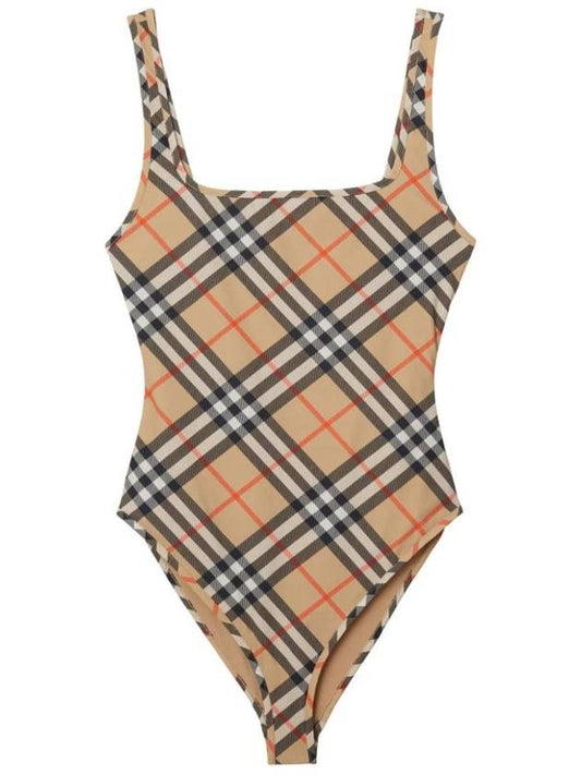 Burberry check pattern one-piece swimsuit 8089677
