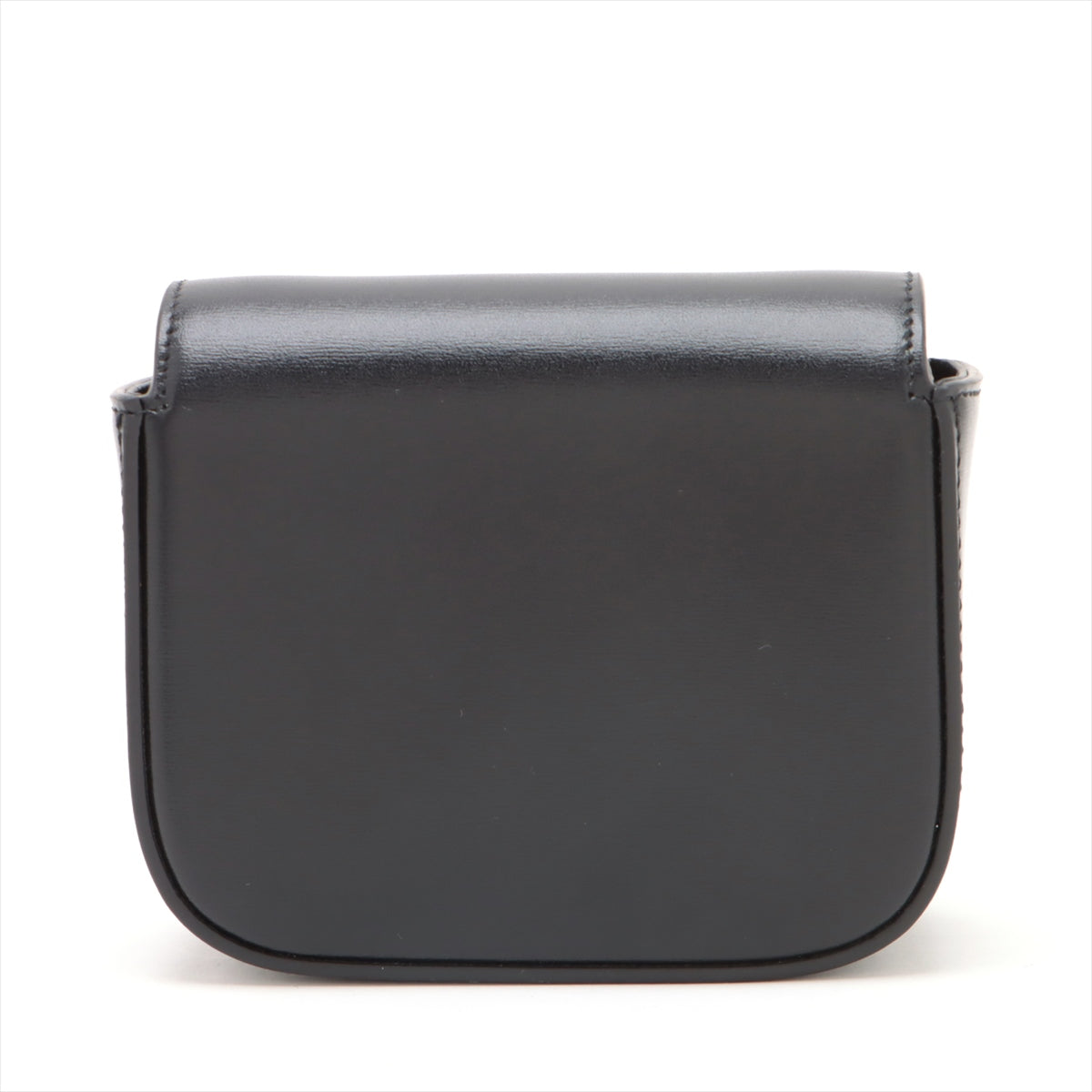 Celine f Mini Clood Leather Shoulder Bag Black