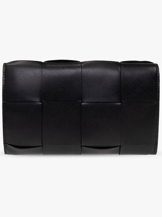 Bottega Veneta Intrecciato Vertical Long Wallet Black
