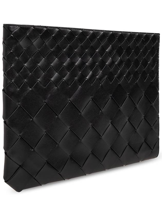 Bottega Veneta Intrecciato Clutch Bag Black