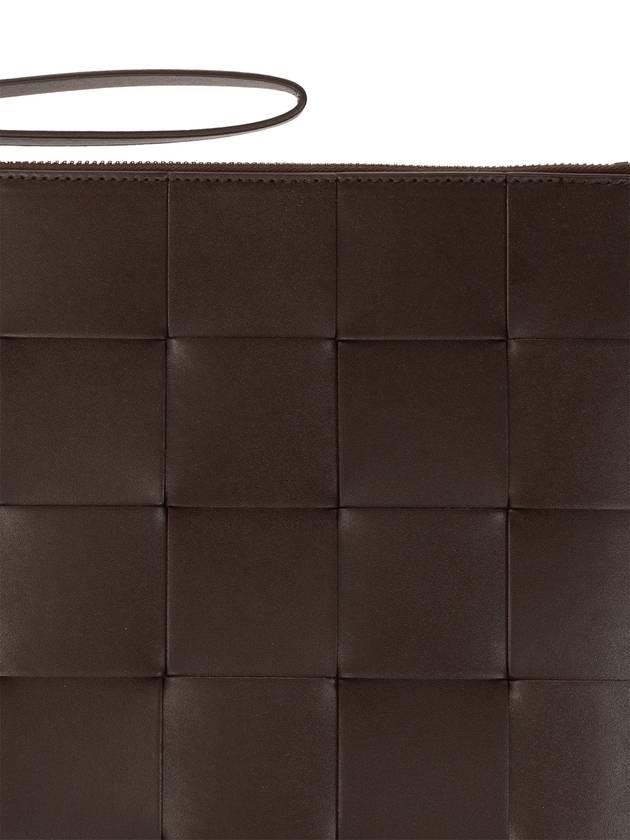 Bottega Veneta Intrecciato Weaving Strap Clutch Bag Brown