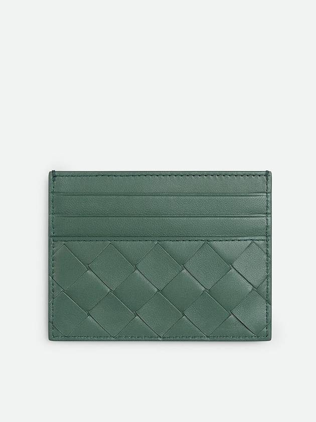 Bottega Veneta Intrecciato Leather Card Wallet Aloe
