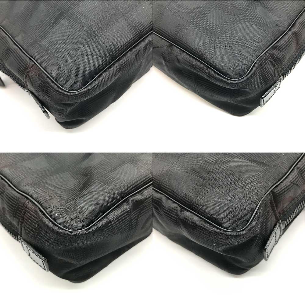 Chanel Nylon Jacquard New Travel Line Briefcase Black