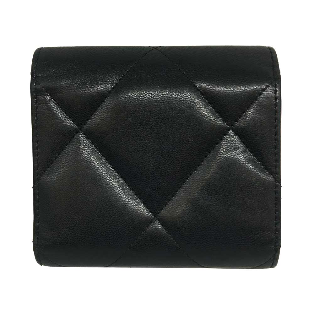 Chanel Lambskin Small Flap Mini Wallet Black