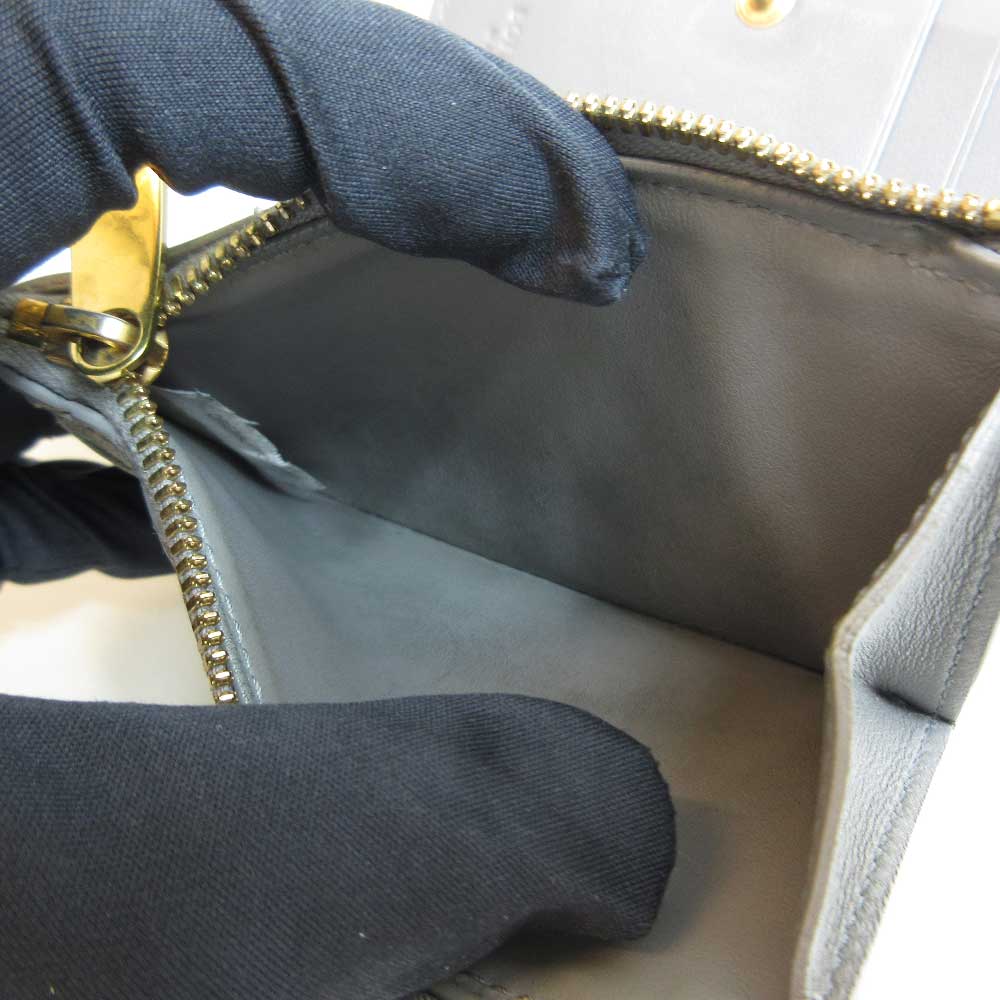 Bottega Veneta Leather Mini Wallet Gray