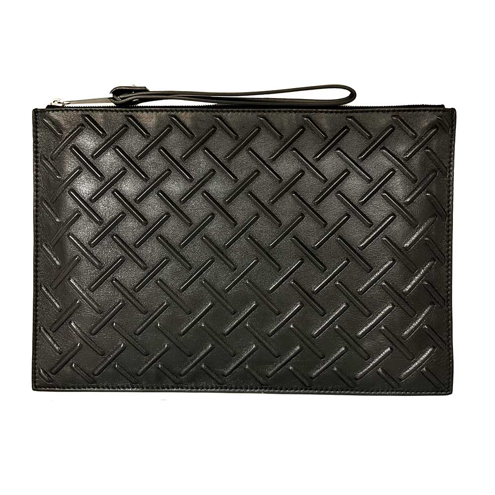 Bottega Veneta Leather Nappa Graphic Clutch Bag 592643